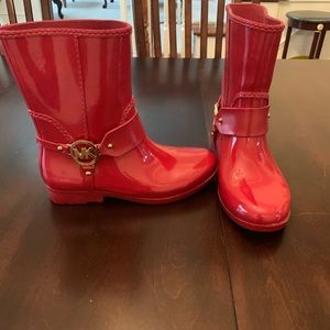 Michael Kors patent leather rain boots size 6